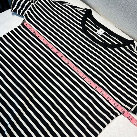 Old Navy Mini Dress Size Small Black White Stripe Short Sleeve - Picture 5 of 5
